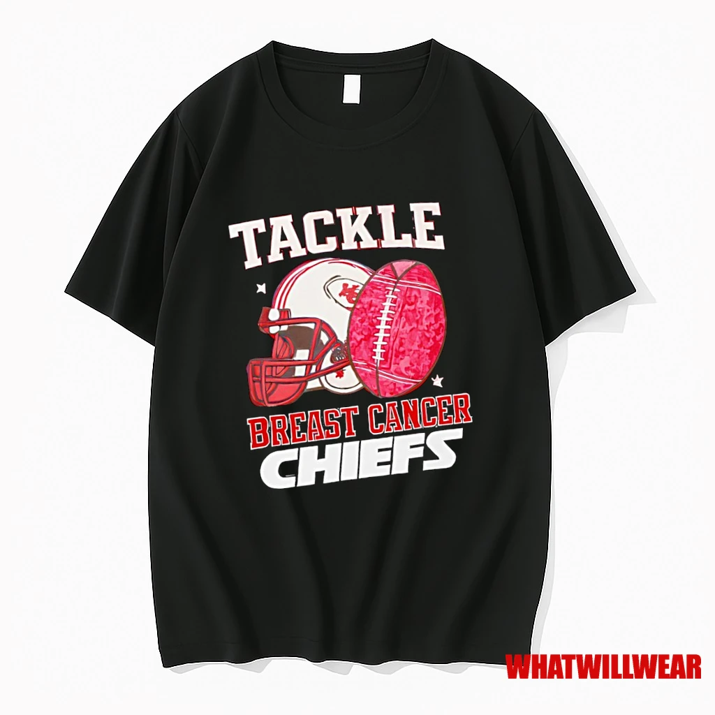 Tackle Breast Cancer Kansas City Chiefs Helmet Logo Shirts