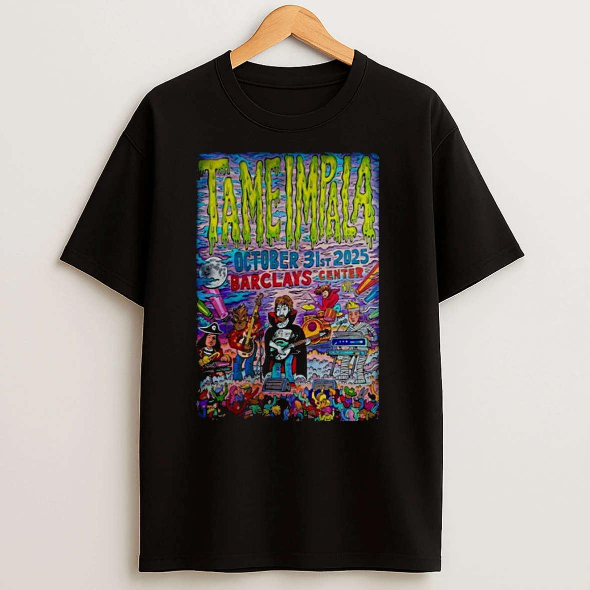 Tame Impala Halloween Show In Nyc Oct 31 2025 T Shirts
