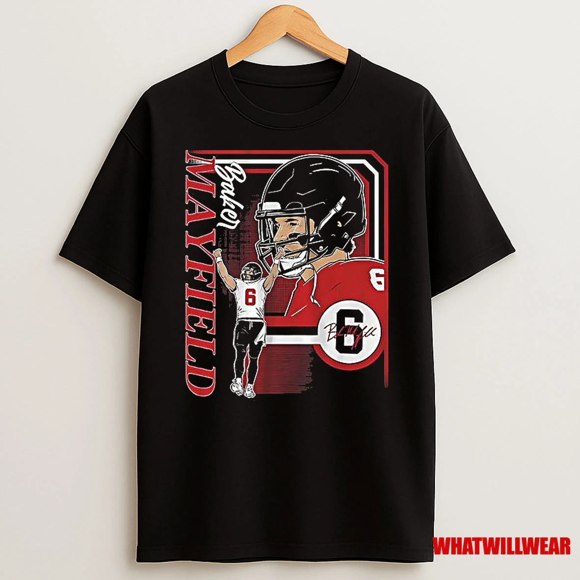 Tampa Bay Buccaneers Baker Mayfield Collage Frame Signature Shirts