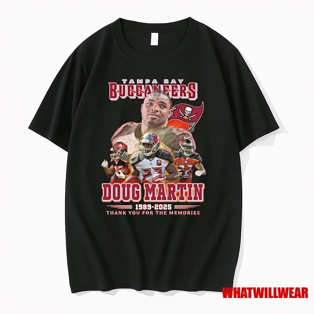Tampa Bay Buccaneers Doug Martin Thank You For Memories 1989 2025 Signature Shirts