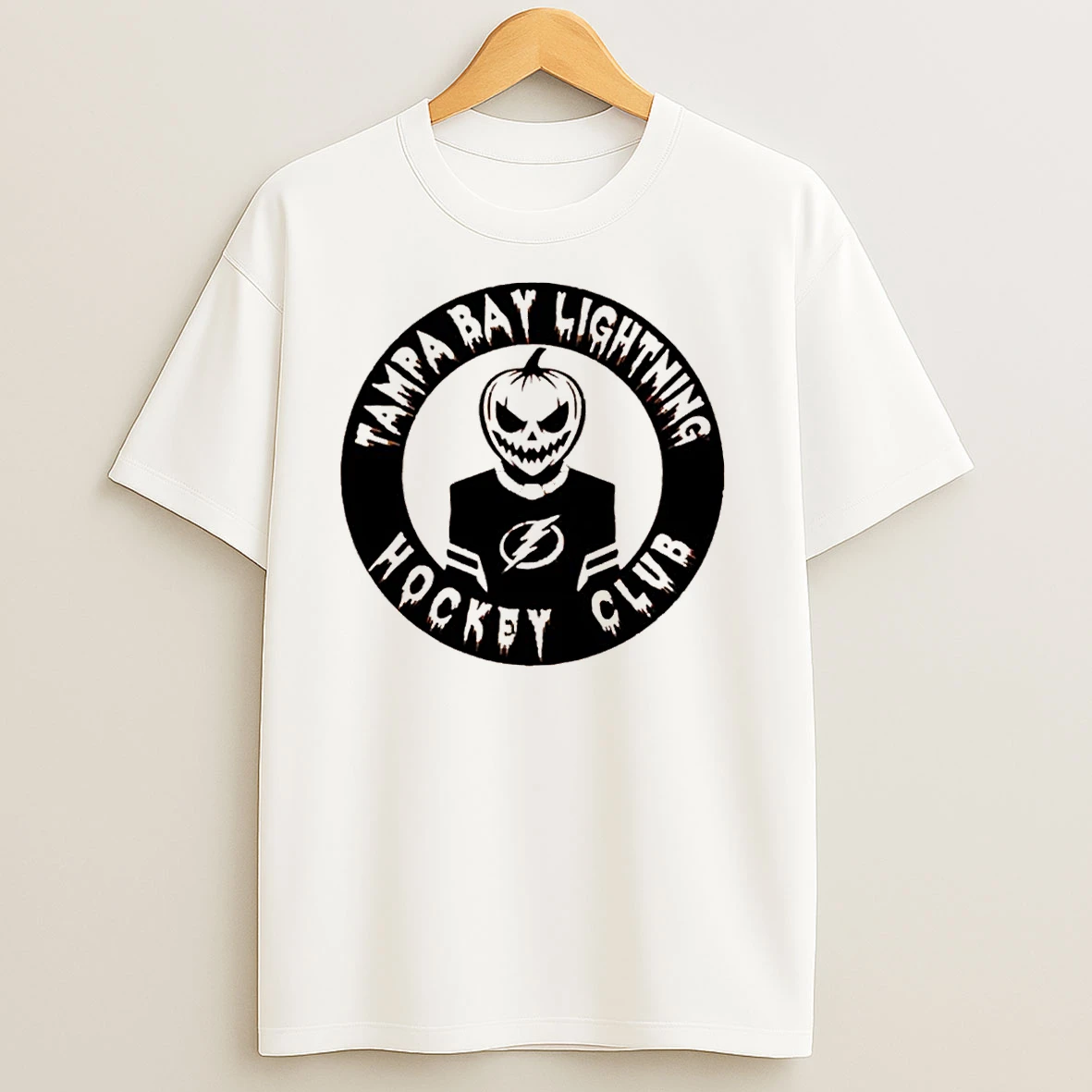 Tampa Bay Lightning Pumpkin Head Halloween T Shirts