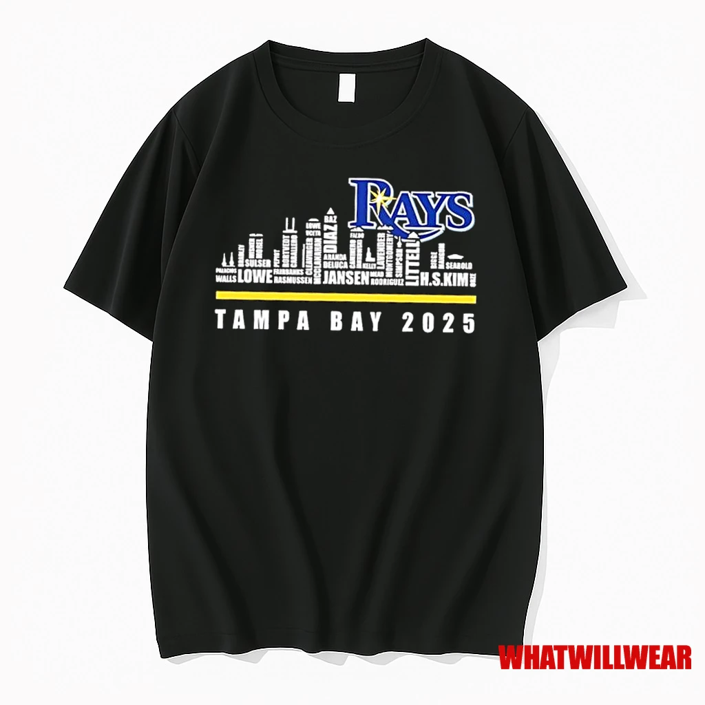 Tampa Bay Rays 2025 All Names City Skyline Shirts