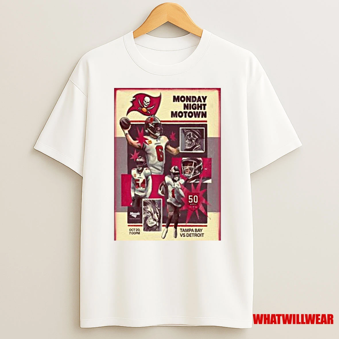 Tampa Bay Vs Detroit Oct 20 2025 At Ford Field Shirts