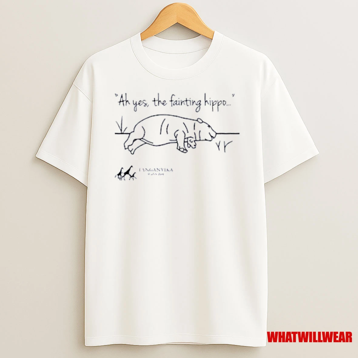Tanganyika Wildlife Park Fainting Hippo Shirts