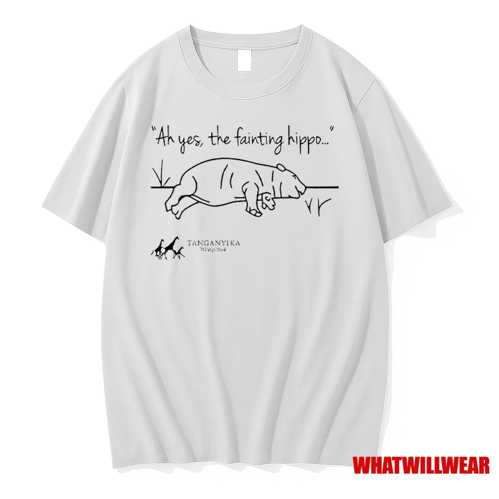 Tanganyika Wildlife Ah Yes Fainting Hippo Shirts