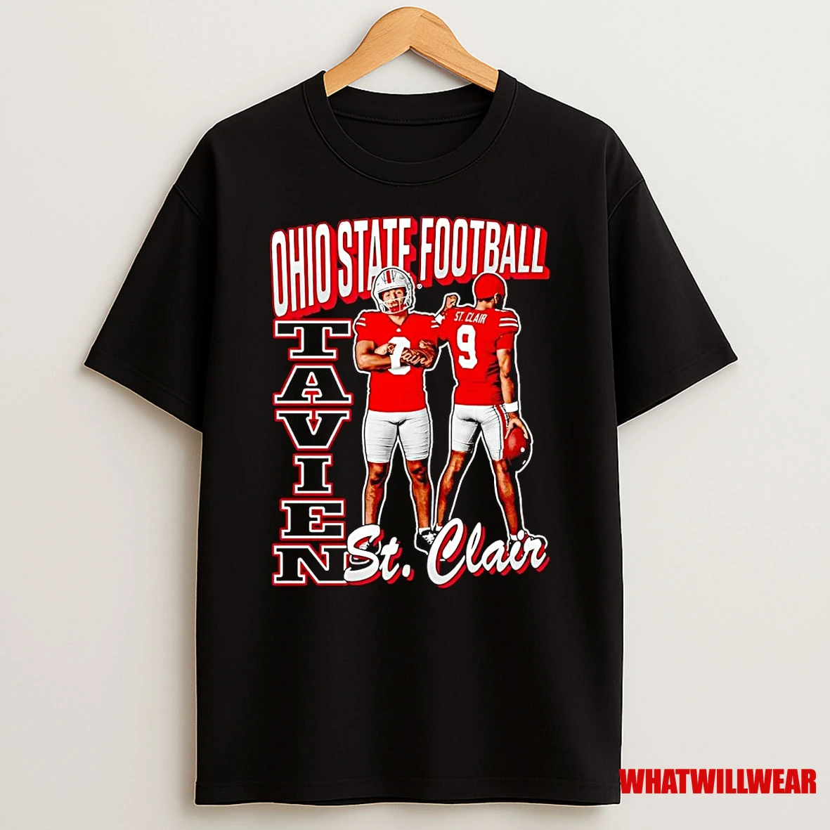 Tavien St Clair 90s Portrait Ohio State Football Shirts