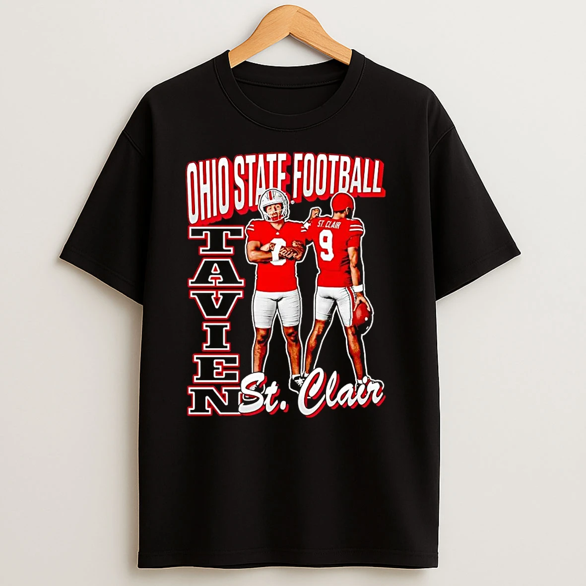Tavien St Clair 90s Portrait Ohio State Football T Shirts