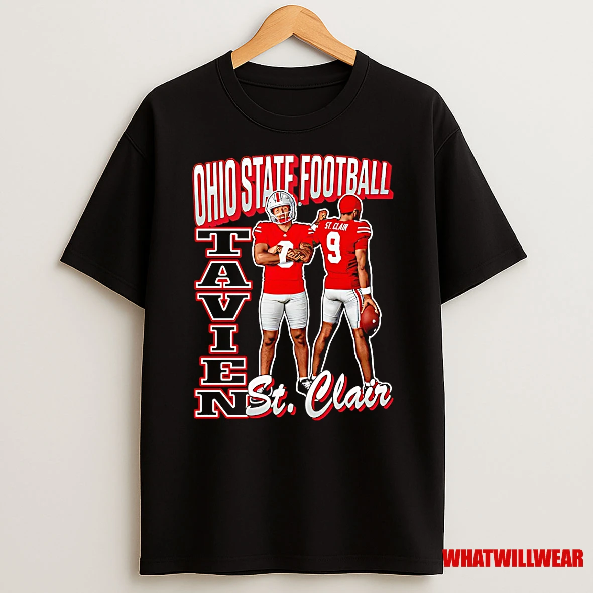 Tavien St Clair Ohio State Buckeyes Portrait Shirts