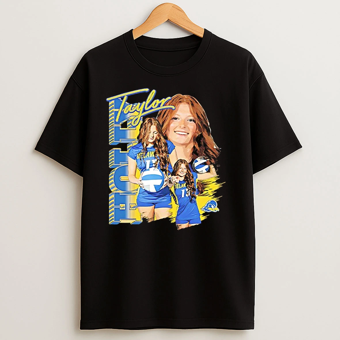 Taylor Holly Delaware Volleyball Player Collage Graphic T Shirts