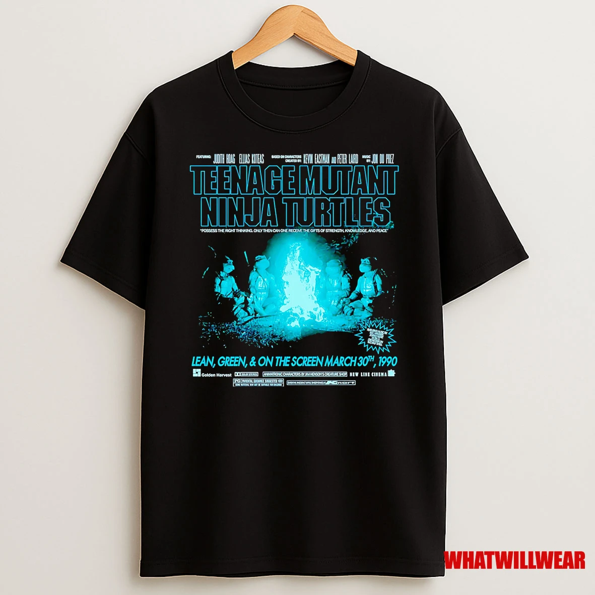 Teenage Mutant Ninja Turtles Lean Green And On The Screen March 30th 1990 Shirts