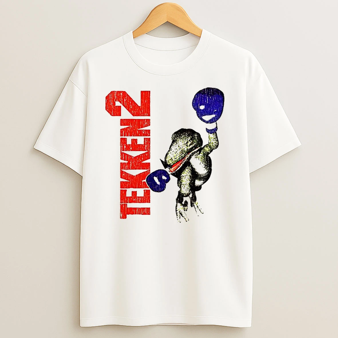 Tekken 2 Dinosaur Alex Purple Boxing Gloves Vintage T Shirts