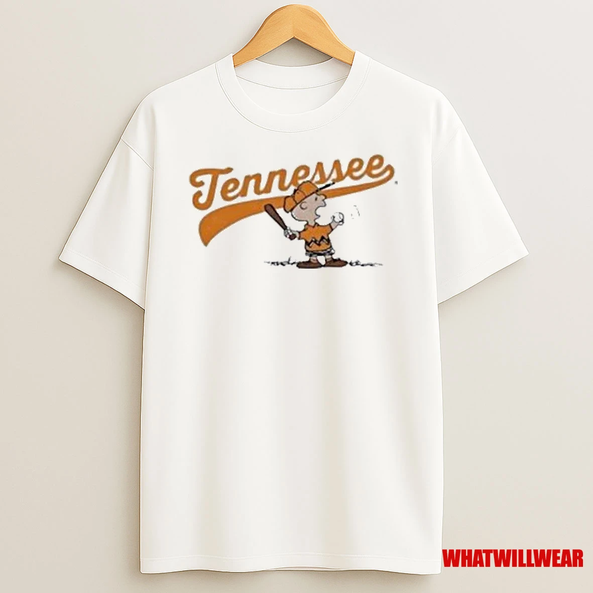 Tennessee Volunteers Football Peanuts X Ut Charlie Brown Baseball Shirts