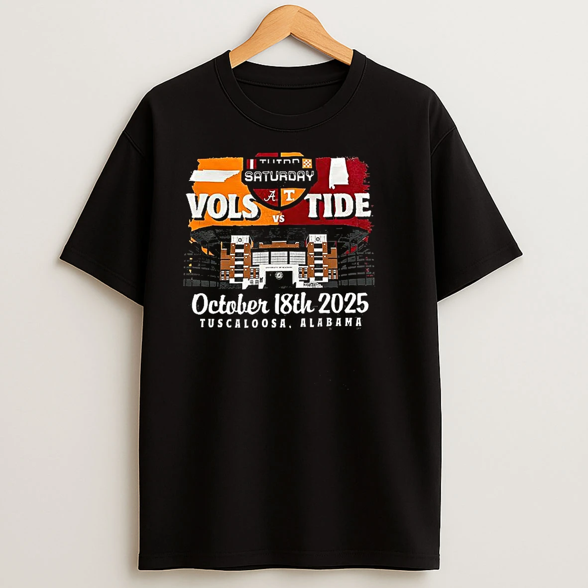 Tennessee Volunteers Vs Alabama Crimson Tide Nlf 2025 Tuscaloosa T Shirts