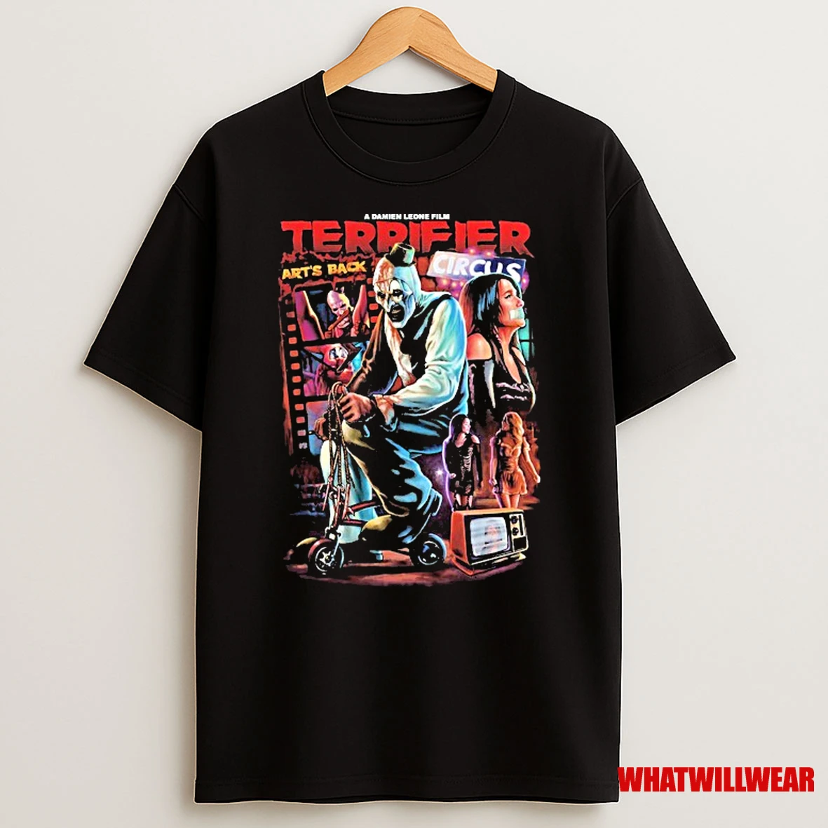 Terrifier Joy Ride Arts Back Circus Shirts