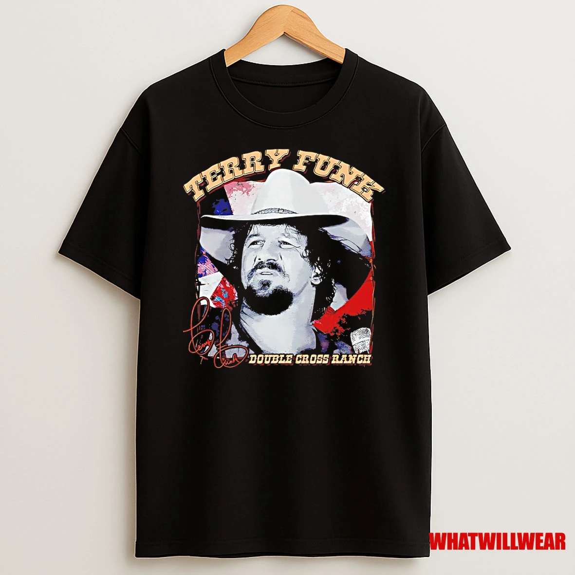 Terry Funk On The Double Cross Ranch Shirts