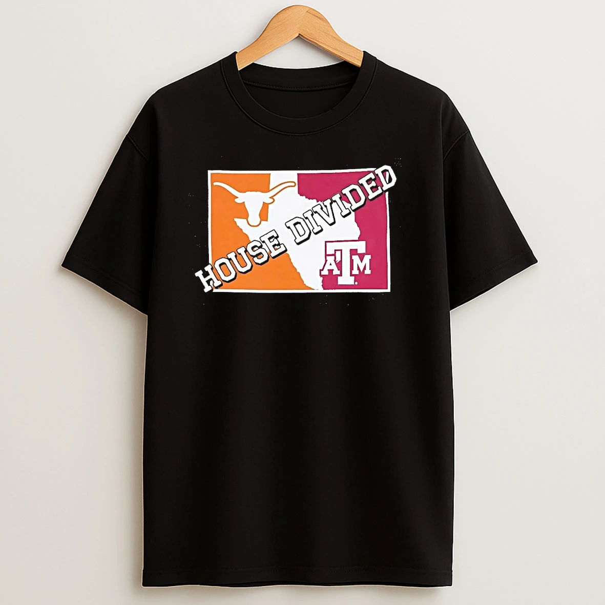 Texas Am Aggies And Longhorns House Divided T Shirts