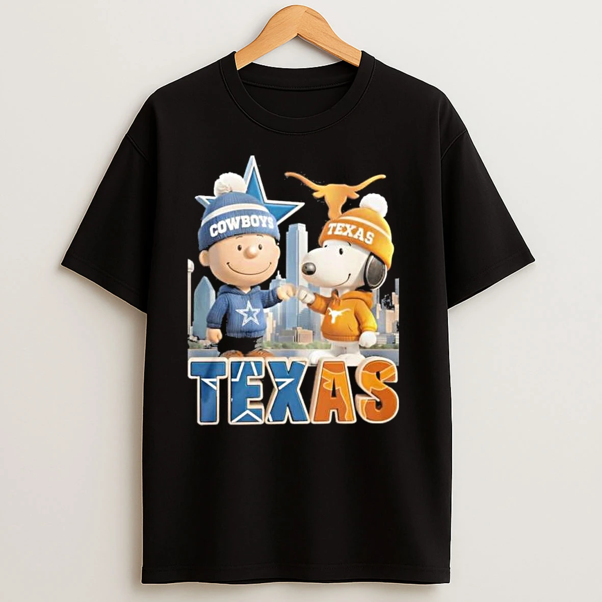 Texas Dallas Cowboys Vs Texas Longhorns The Peanuts Fist Bump T Shirts