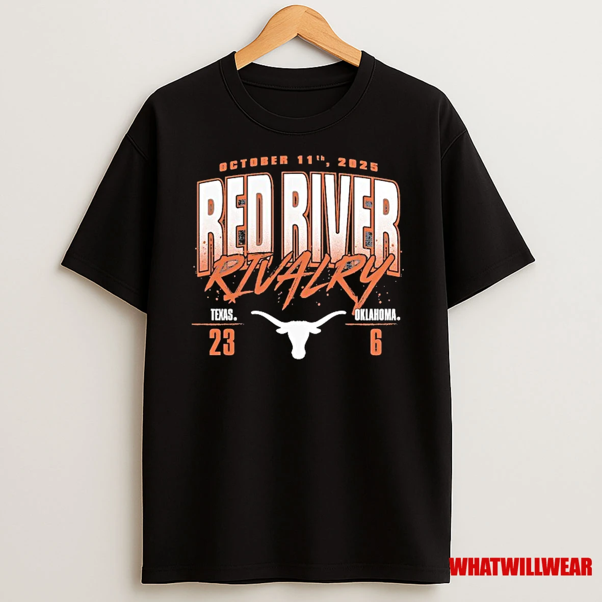 Texas Longhorns 23 6 Oklahoma Sooners Oct 11th 2025 Red River Rivalry Shirts