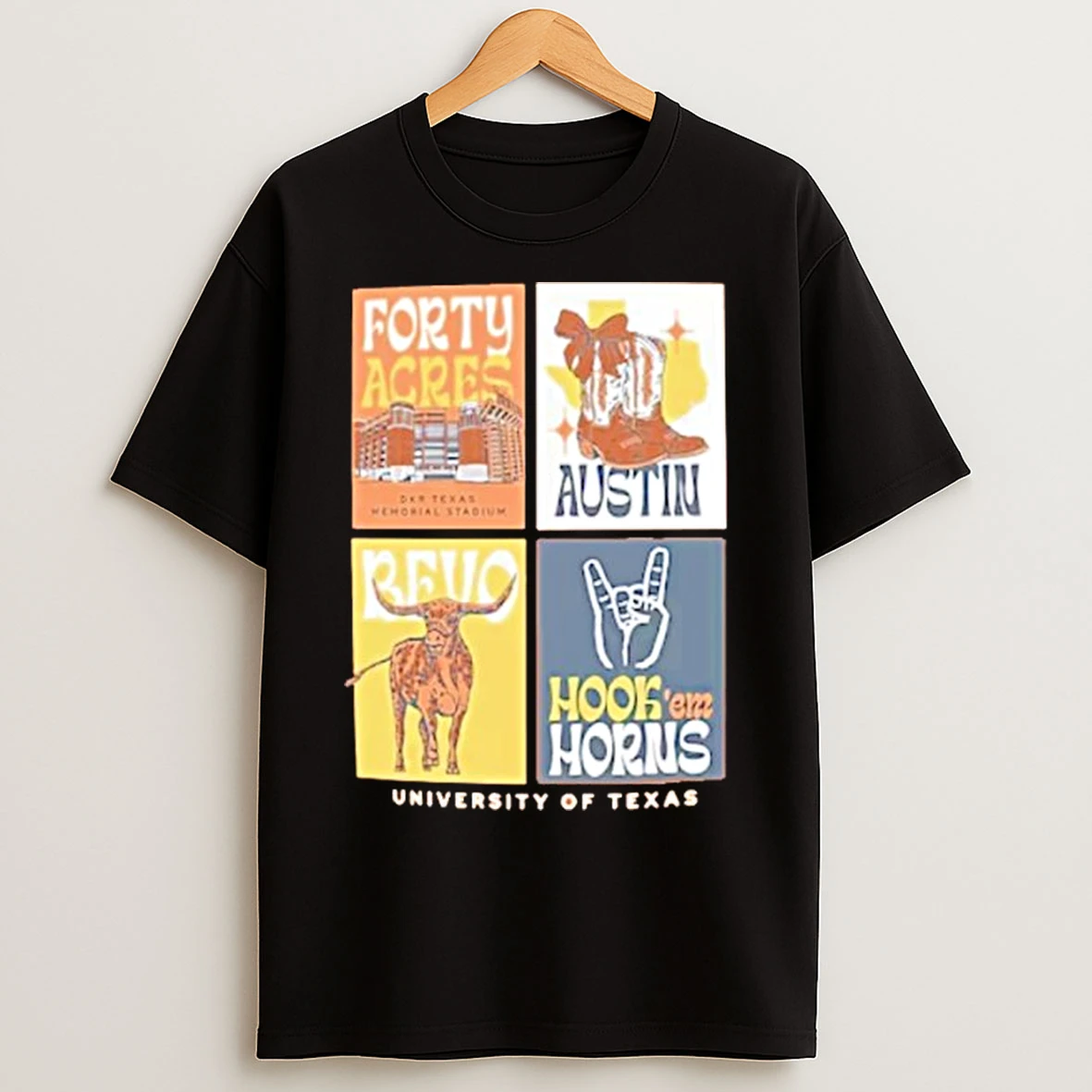 Texas Longhorns Forty Acres Austin Hook Em Horns T Shirts