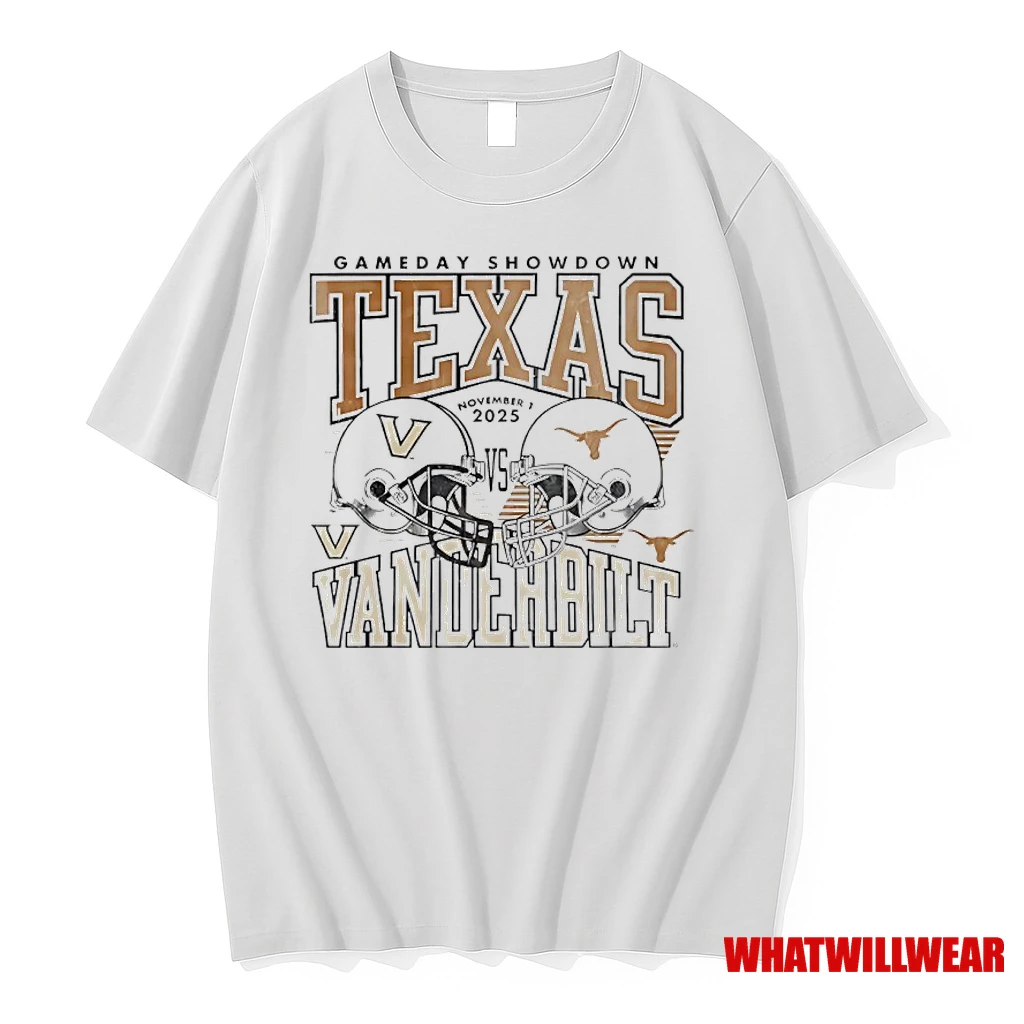 Texas Longhorns Vs Vanderbilt Commodores 2025 Gameday Showdow Shirts