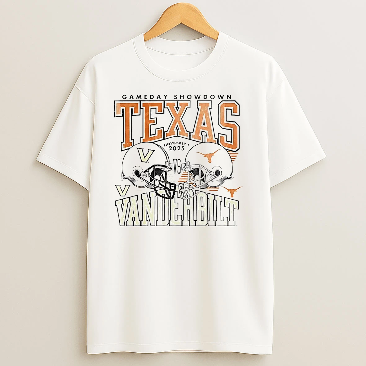 Texas Longhorns Vs Vanderbilt Commodores Gameday Showdown T Shirts