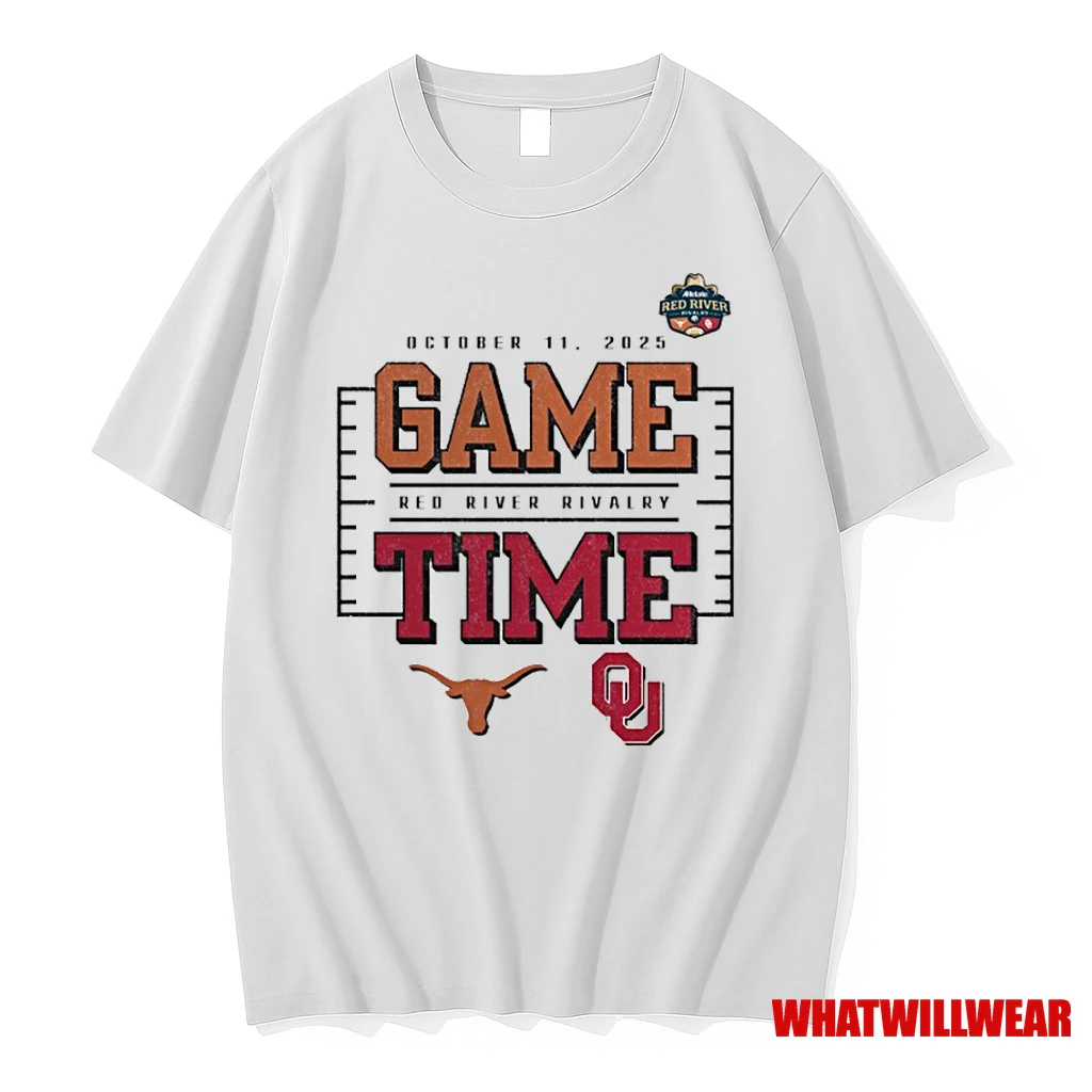 Texas Longhorns Vs Oklahoma Sooners 2025 Red River Showdown Matchup Shirts