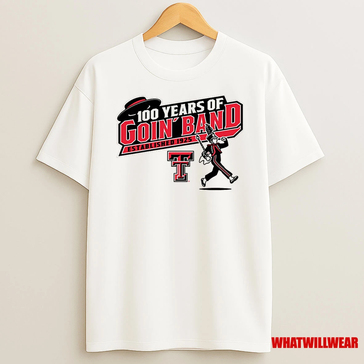 Texas Tech Red Raiders Ncaa 100 Years Of Goin Band Marching Band Est 1925 Shirts