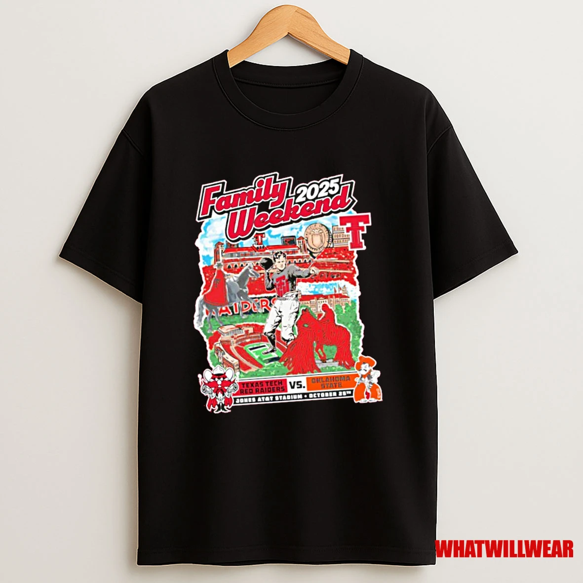 Texas Tech Red Raiders Vs Oklahoma State Family 2025 Weekend Football Shirts
