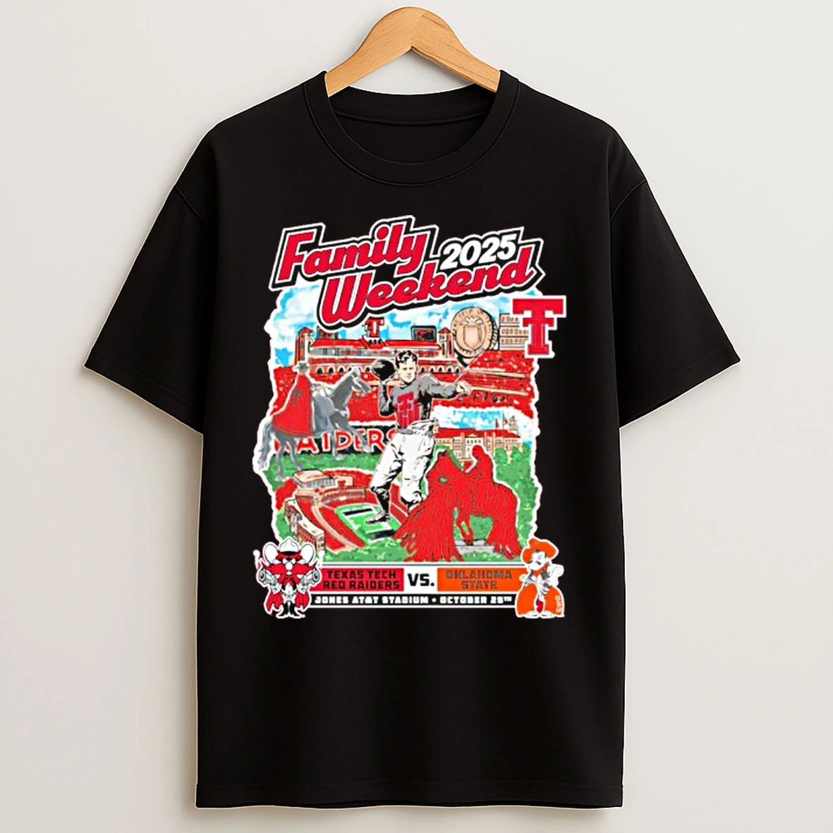Texas Tech Red Raiders Vs Oklahoma State Family 2025 Weekend Football T Shirts