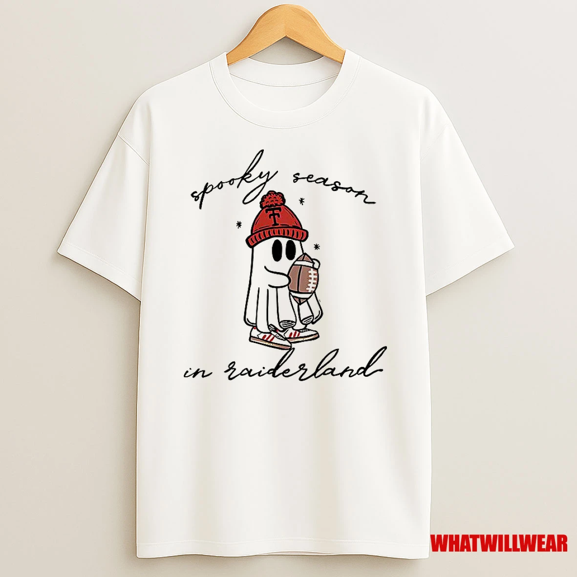 Texas Tech Red Raiders Football Spooky Season In Raiderland Ghost Halloween Shirts