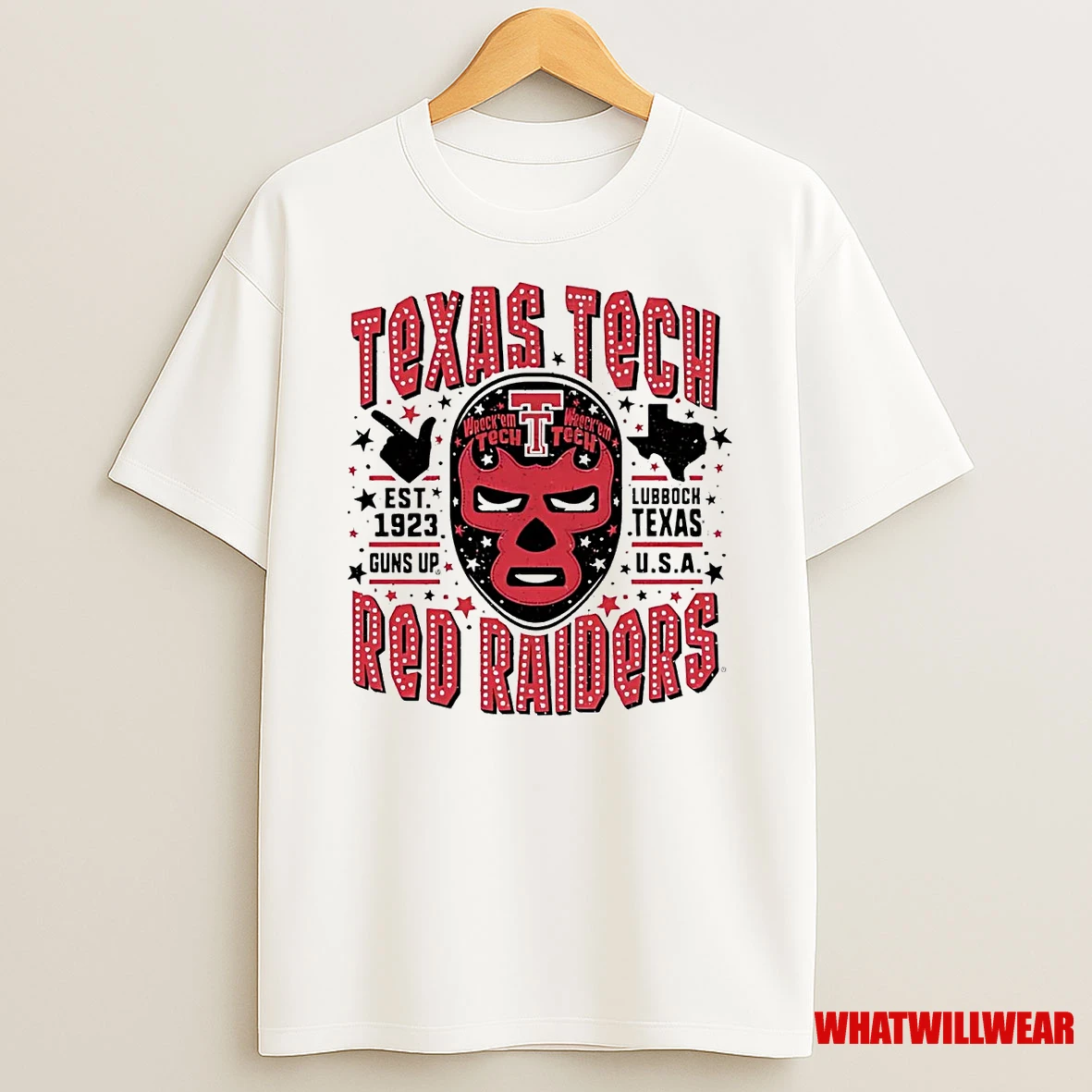 Texas Tech Red Raiders Luchador Est 1923 Guns Up Shirts