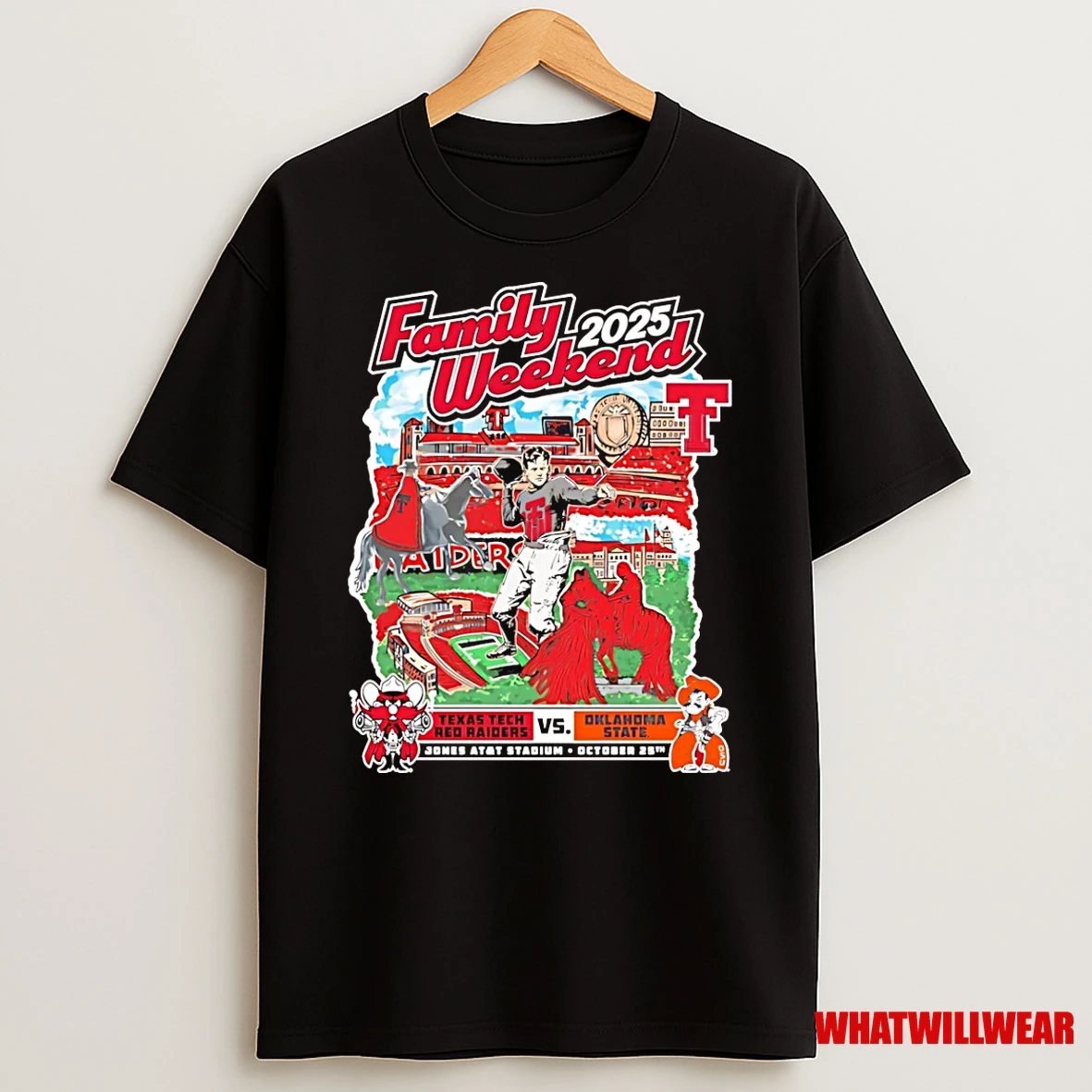 Texas Tech Red Raiders Vs Oklahoma State 2025 Family Day Gameday Shirts