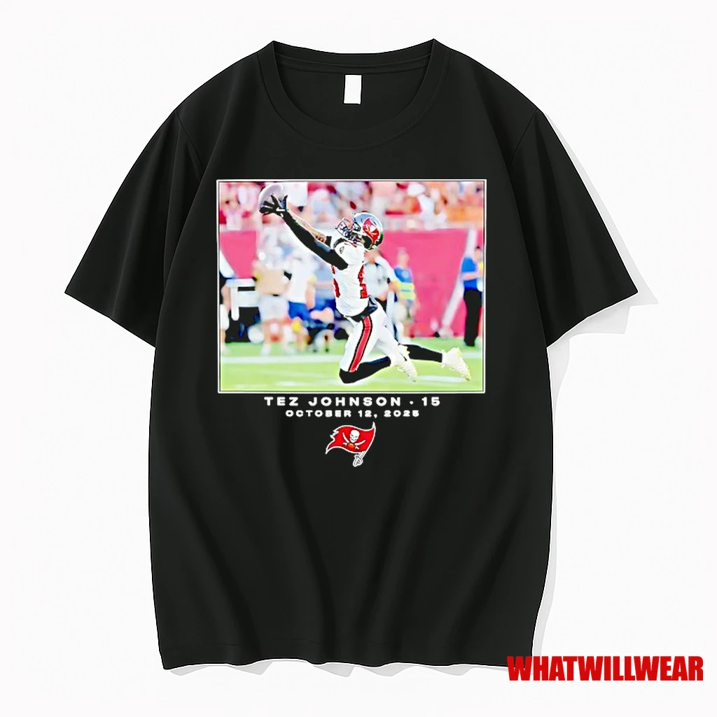 Tez Johnson Tampa Bay Buccaneers Football 2025 Photo Shirts