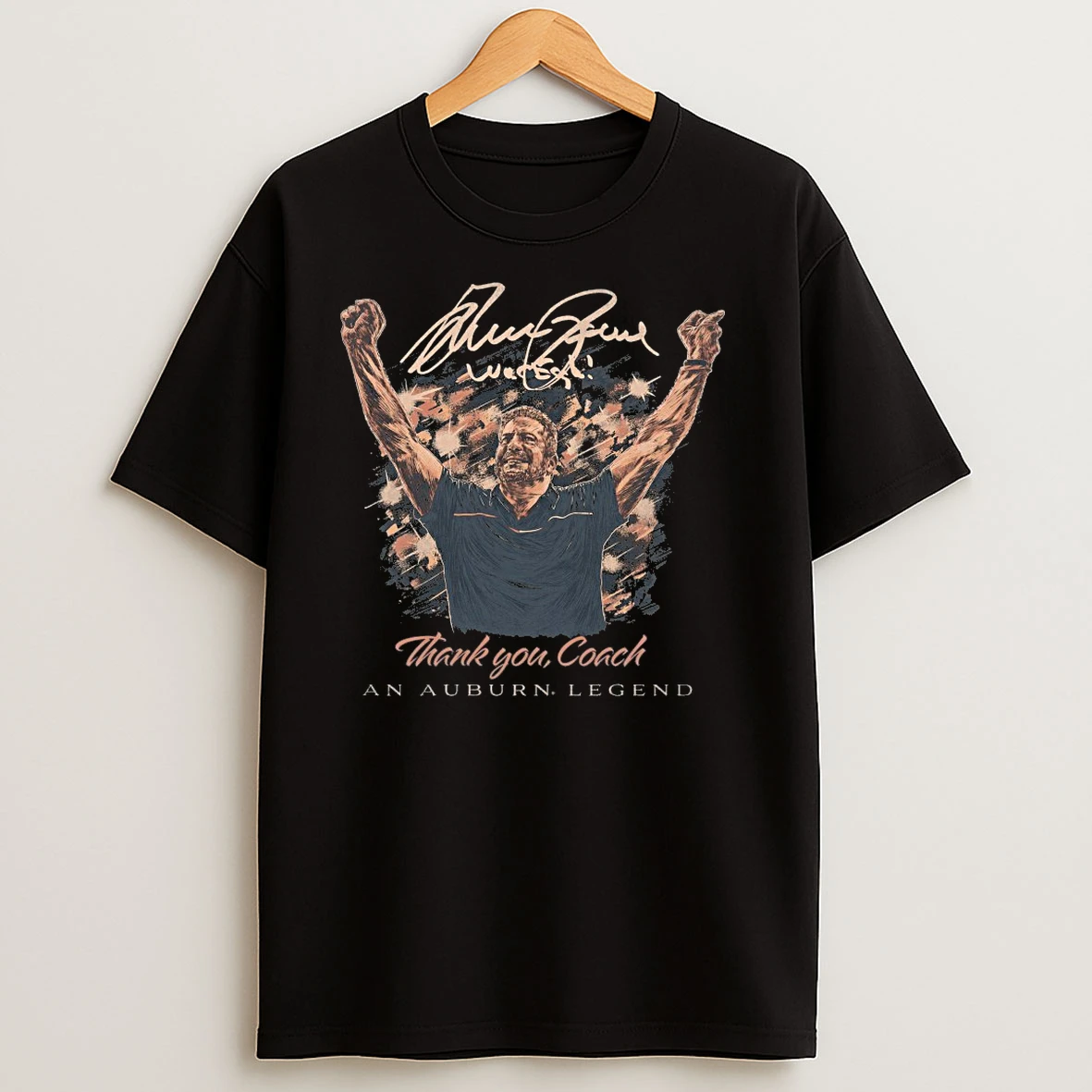 Thank You Coach Bruce An Auburn Tigers Legend Signature Painting Shirts