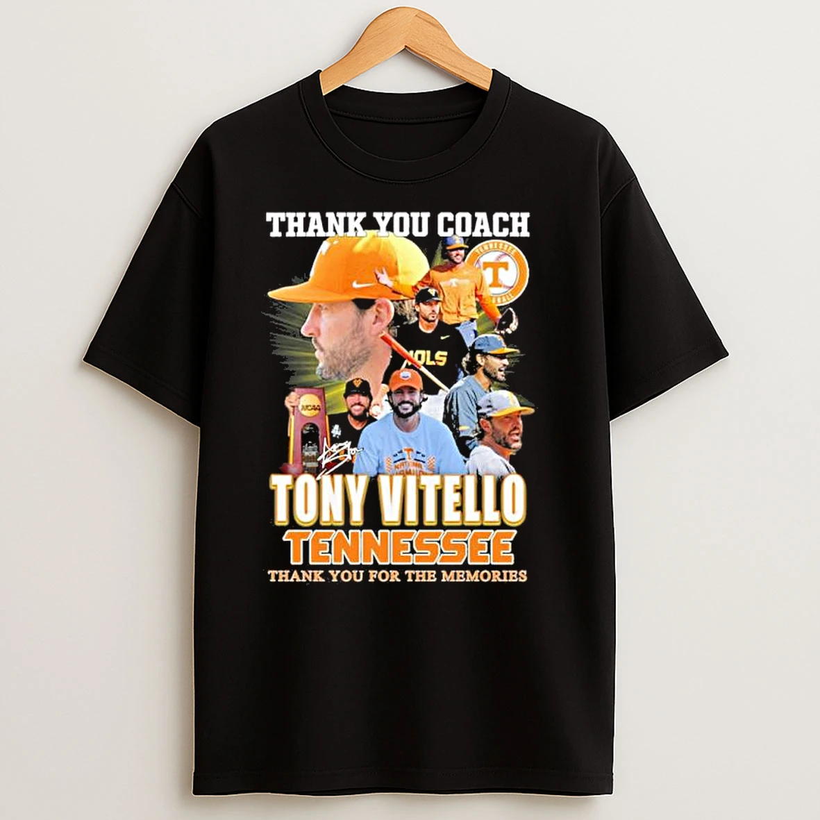 Thank You Coach Tony Vitello Tennessee Volunteers T Shirts