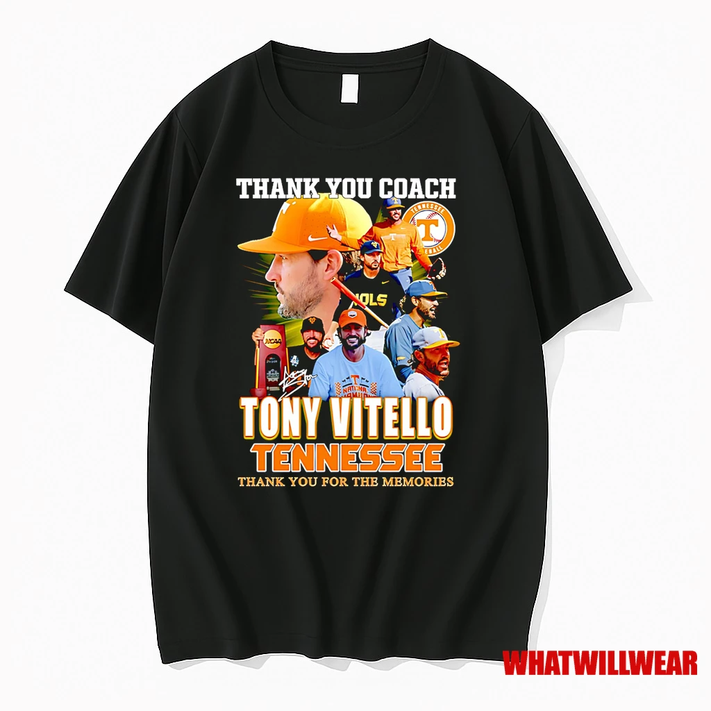 Thank You Coach Tony Vitello Tennessee Baseball Thank You For The Memories Shirts