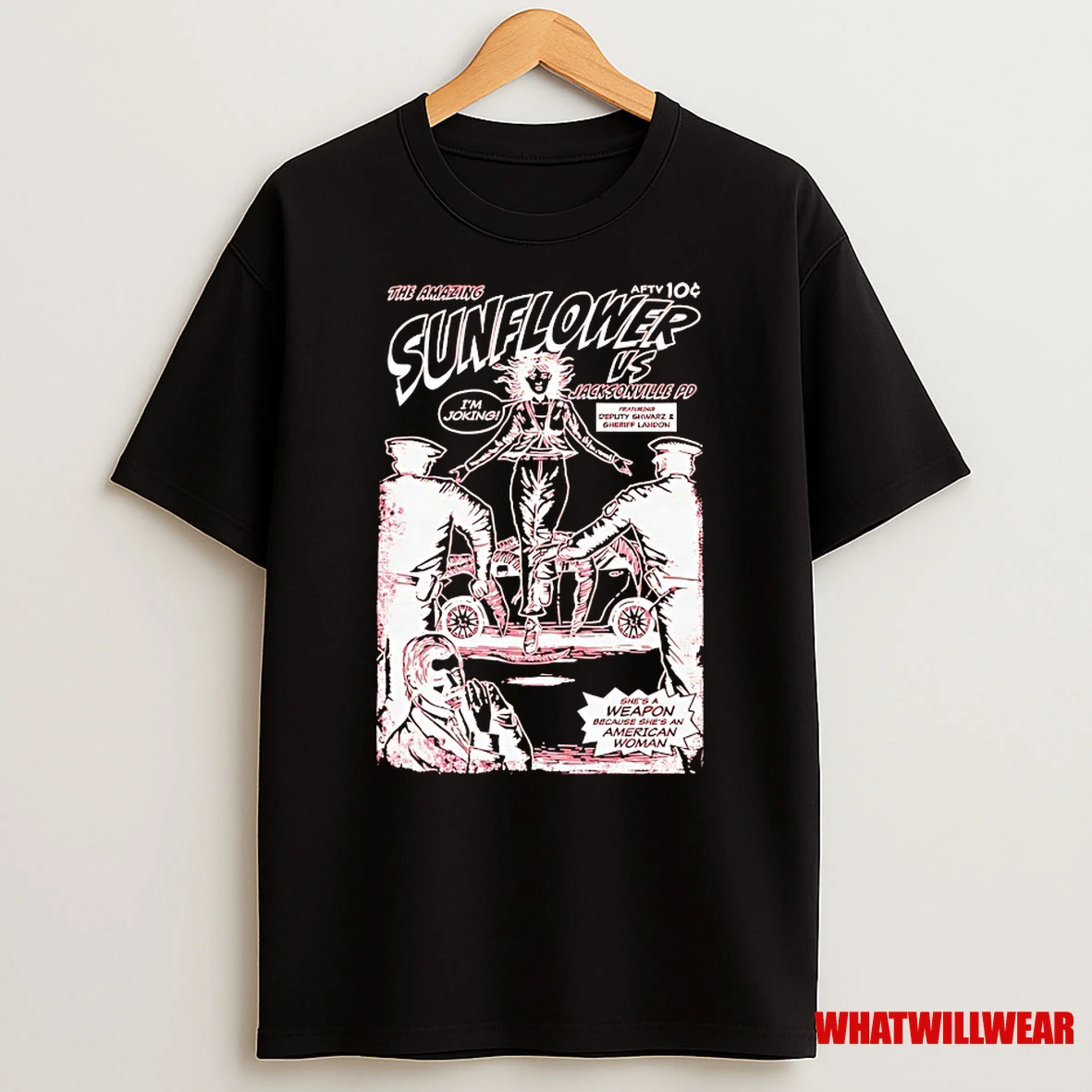 The Amazing Sunflower Vs Jacksonville Pd Shes A Weapon Because Shes An American Woman Shirts