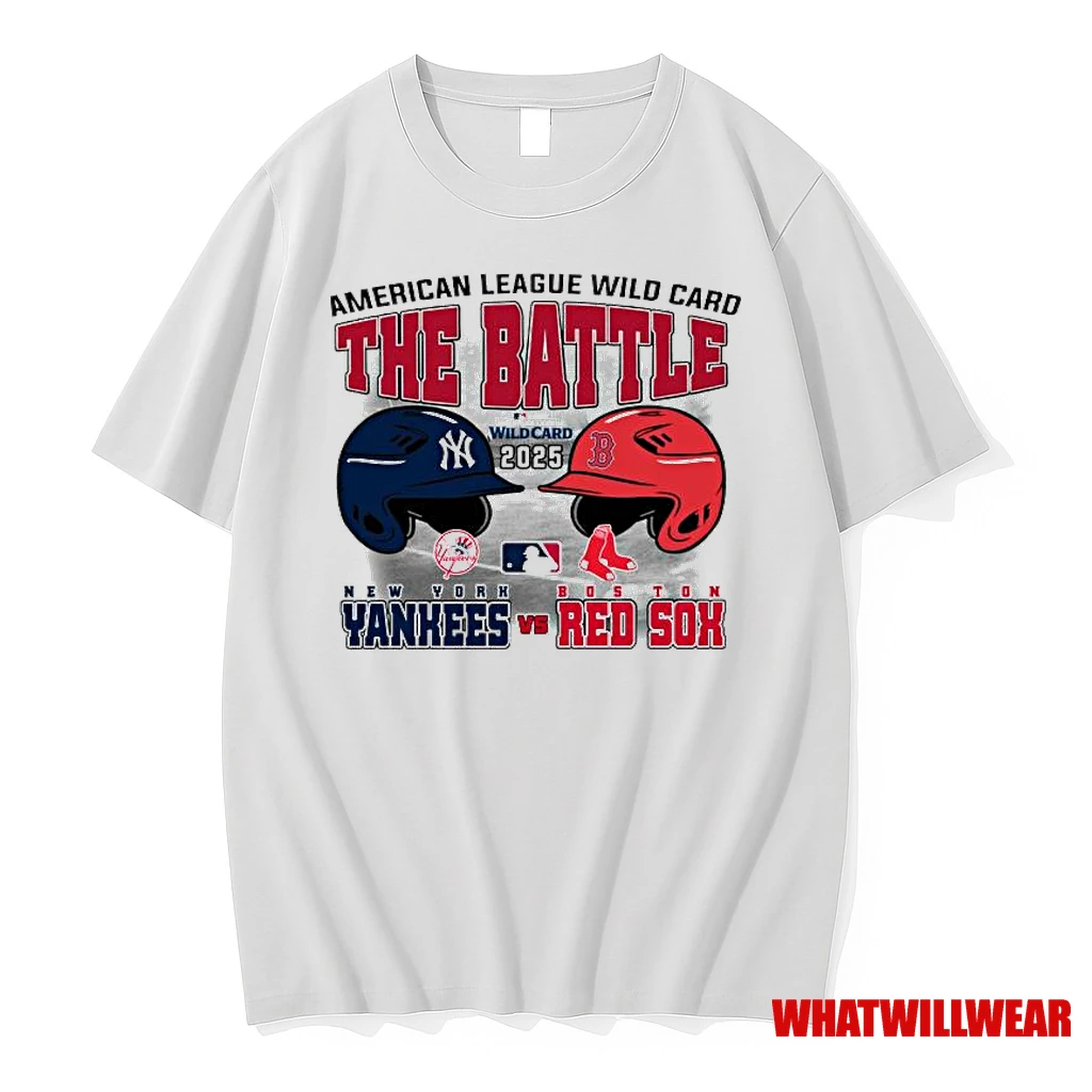 The Battle New York Yankees Vs Boston Red Sox 2025 Mlb Al Wild Card Matchup Shirts