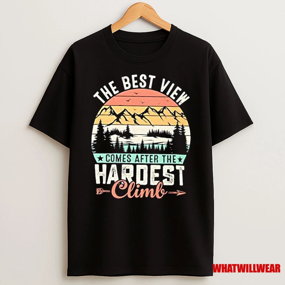 The Best View Motivational Hiking Vintage Shirts