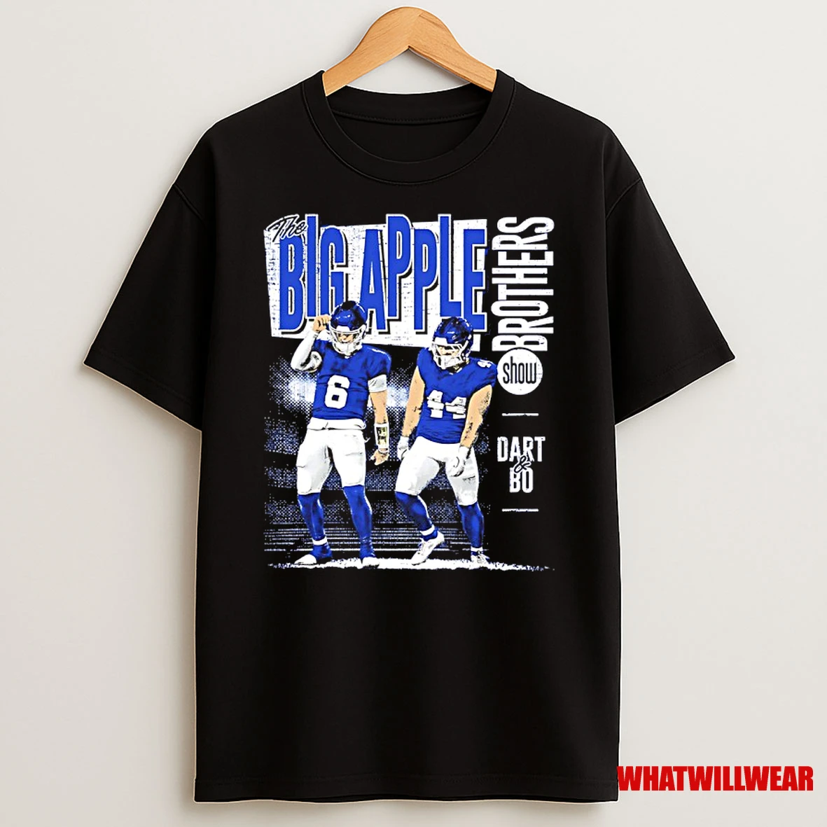 The Big Apple Brothers Show Cam Skattebo And Jaxson Dart New York Giants Shirts