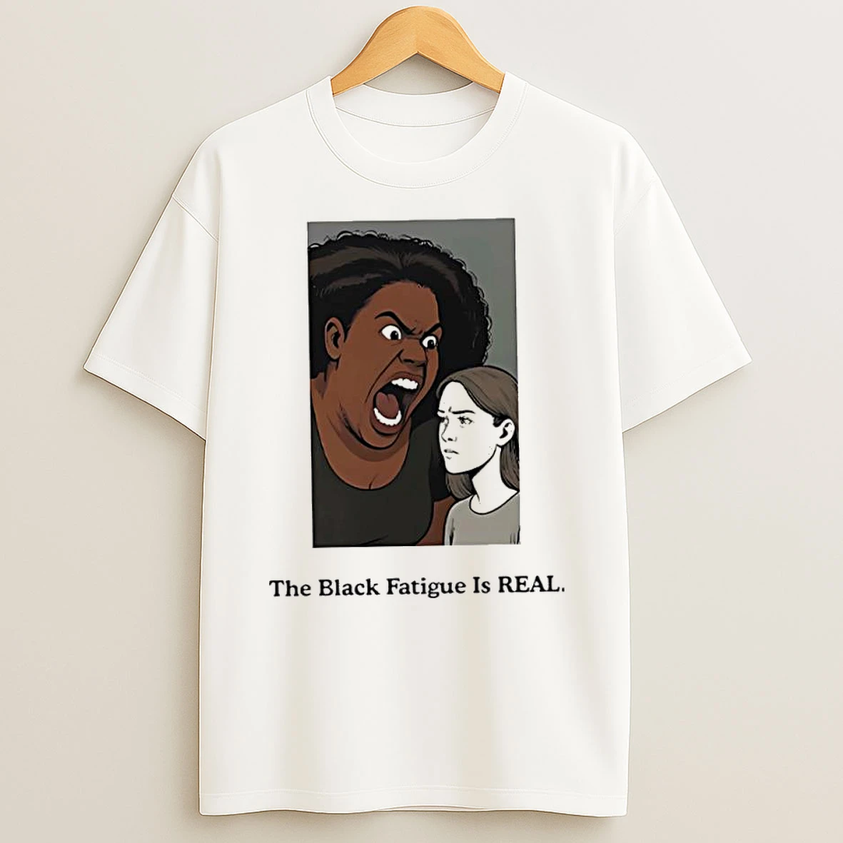 The Black Fatigue Is Real Cartoon Ai Shirts