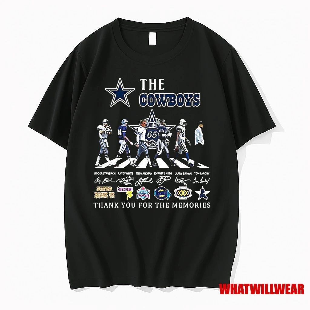The Dallas Cowboys Football Thank You For The Memories Super Bowl Champions Signature Shirts