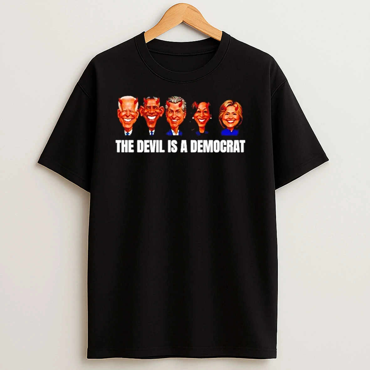 The Devils Is A Democrat Caricature T Shirts