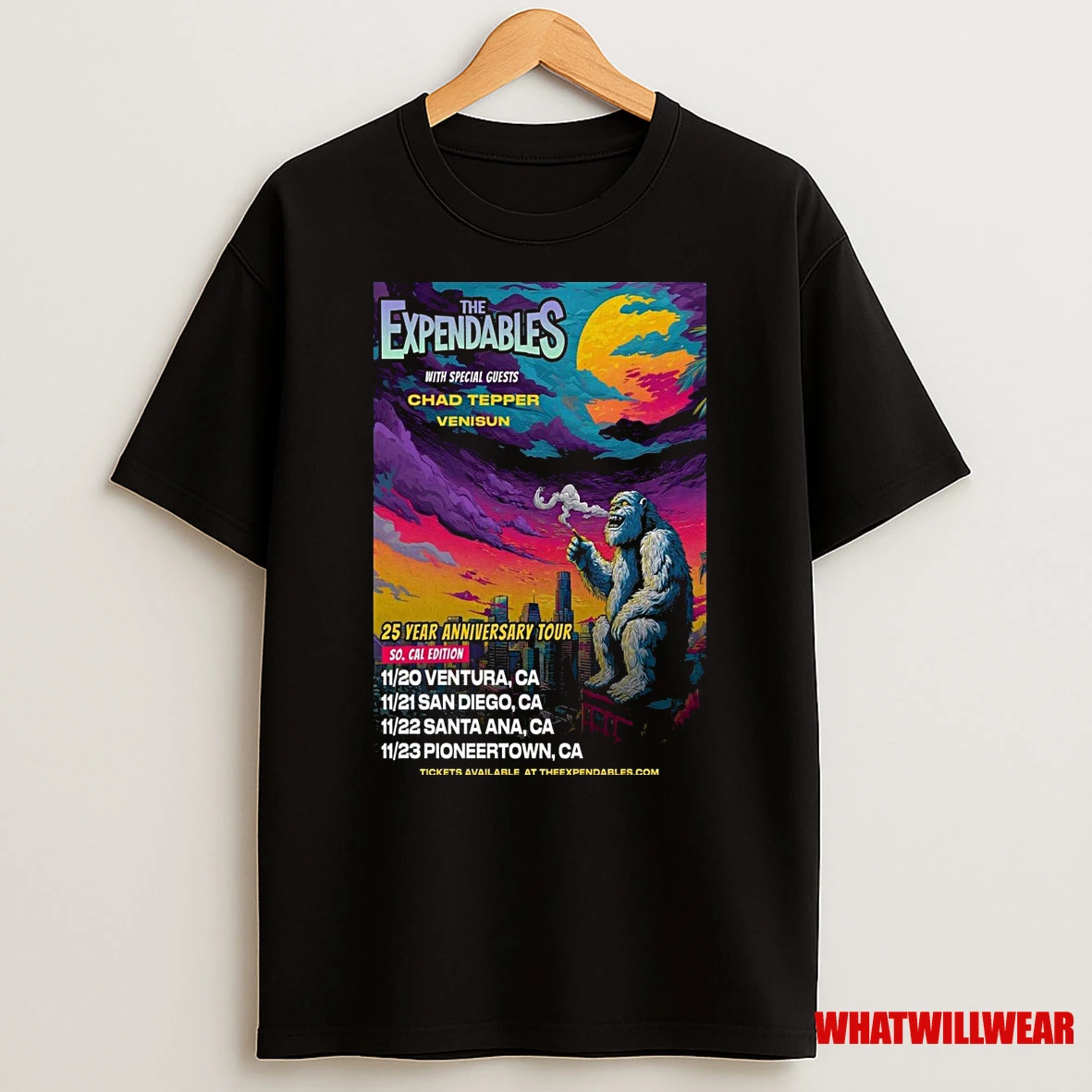 The Expendables 25 Year Anniversary Tour November 20 23 2025 Shirts
