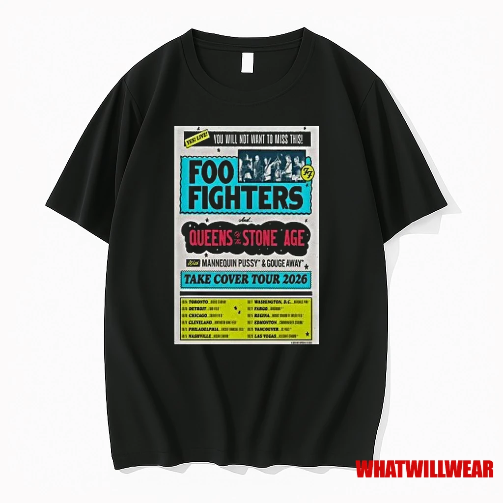 The Foo Fighters Announced Their Take Cover Tour 2026 Shirts