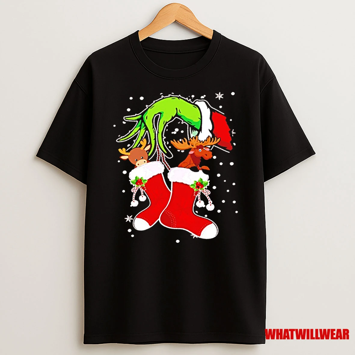 The Grinch Stole The Reindeer And The Moose Christmas Shirts