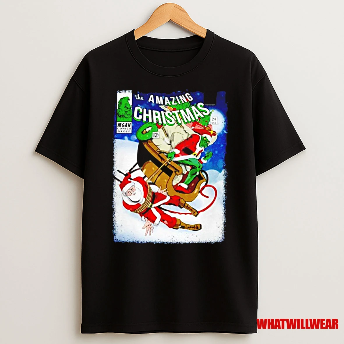 The Grinch And Santa Claus The Amazing Christmas Comic Shirts