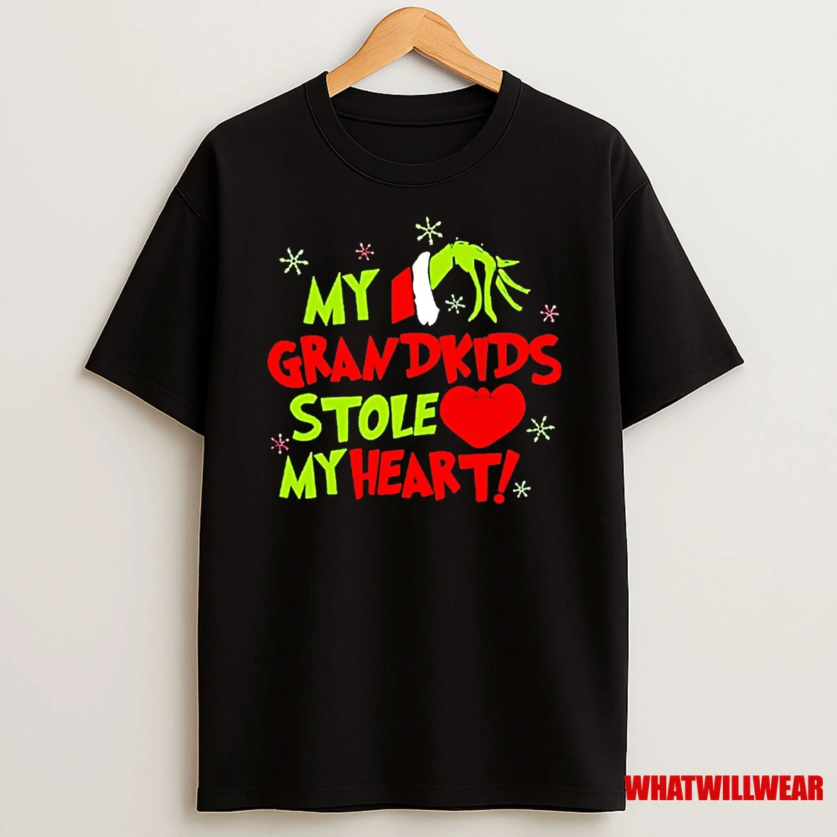 The Grinch My Grandkids Stole My Heart Christmas Shirts