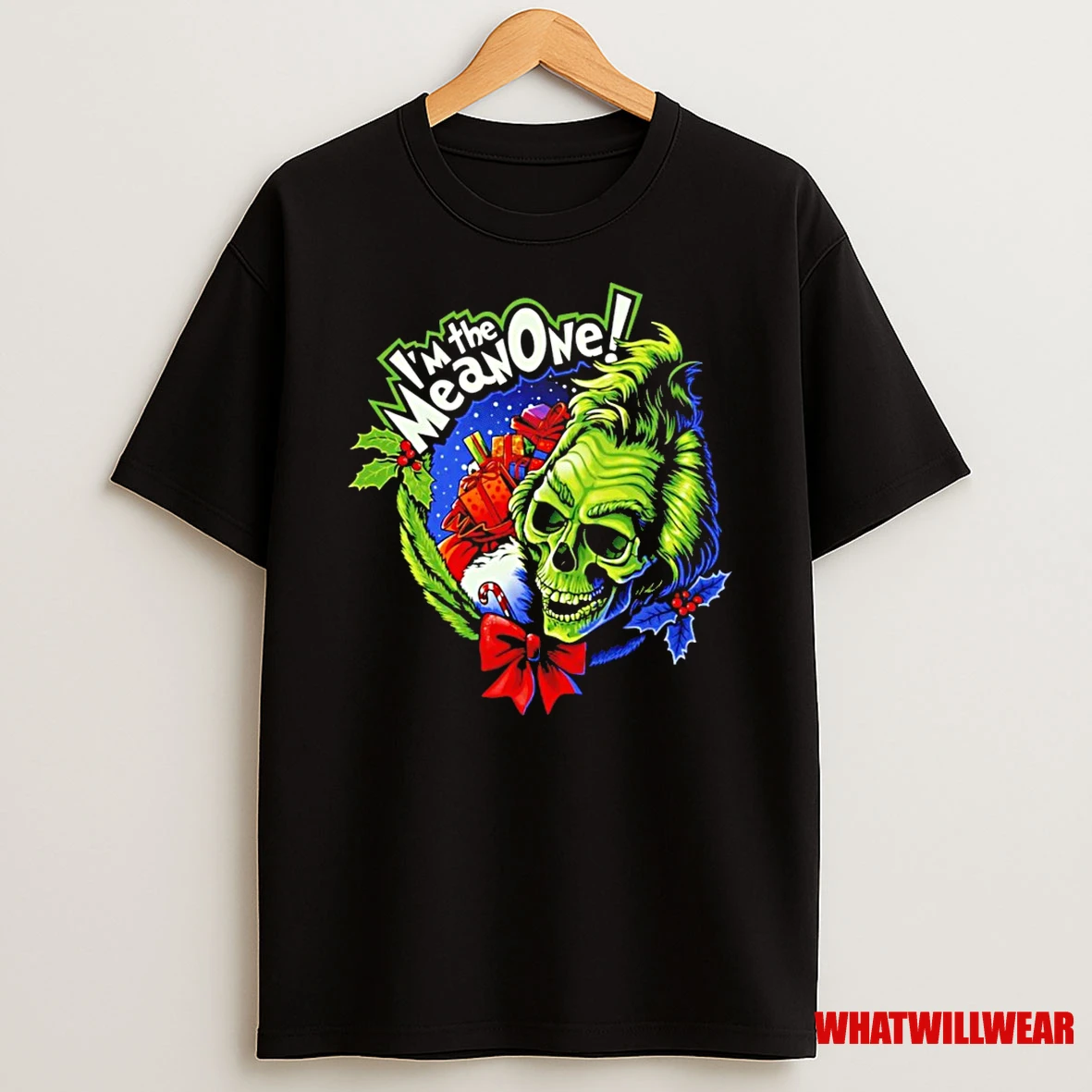 The Grinch Skull Im The Mean One Christmas Shirts
