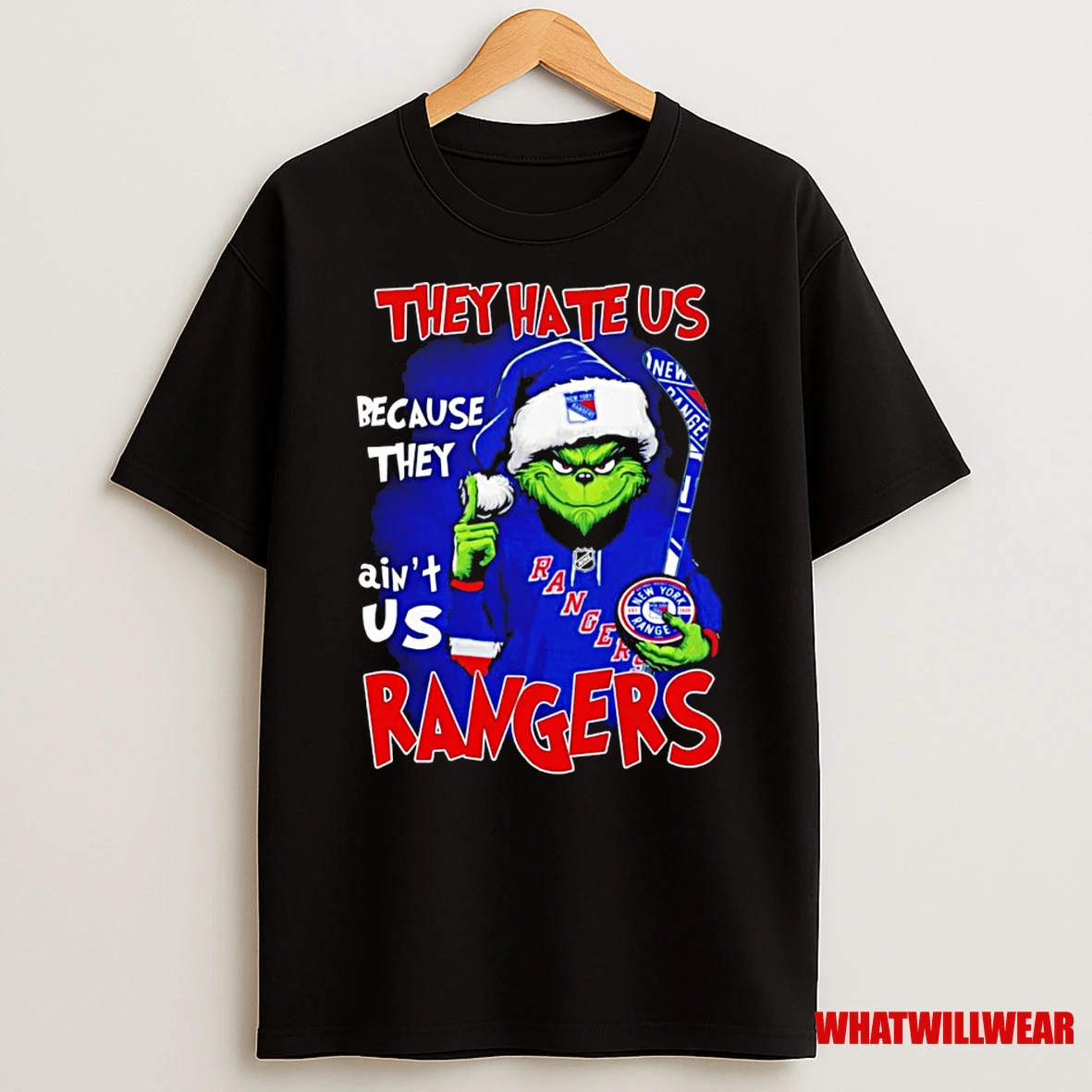 The Grinch They Hate Us Because They Aint Us New York Rangers Christmas Shirts